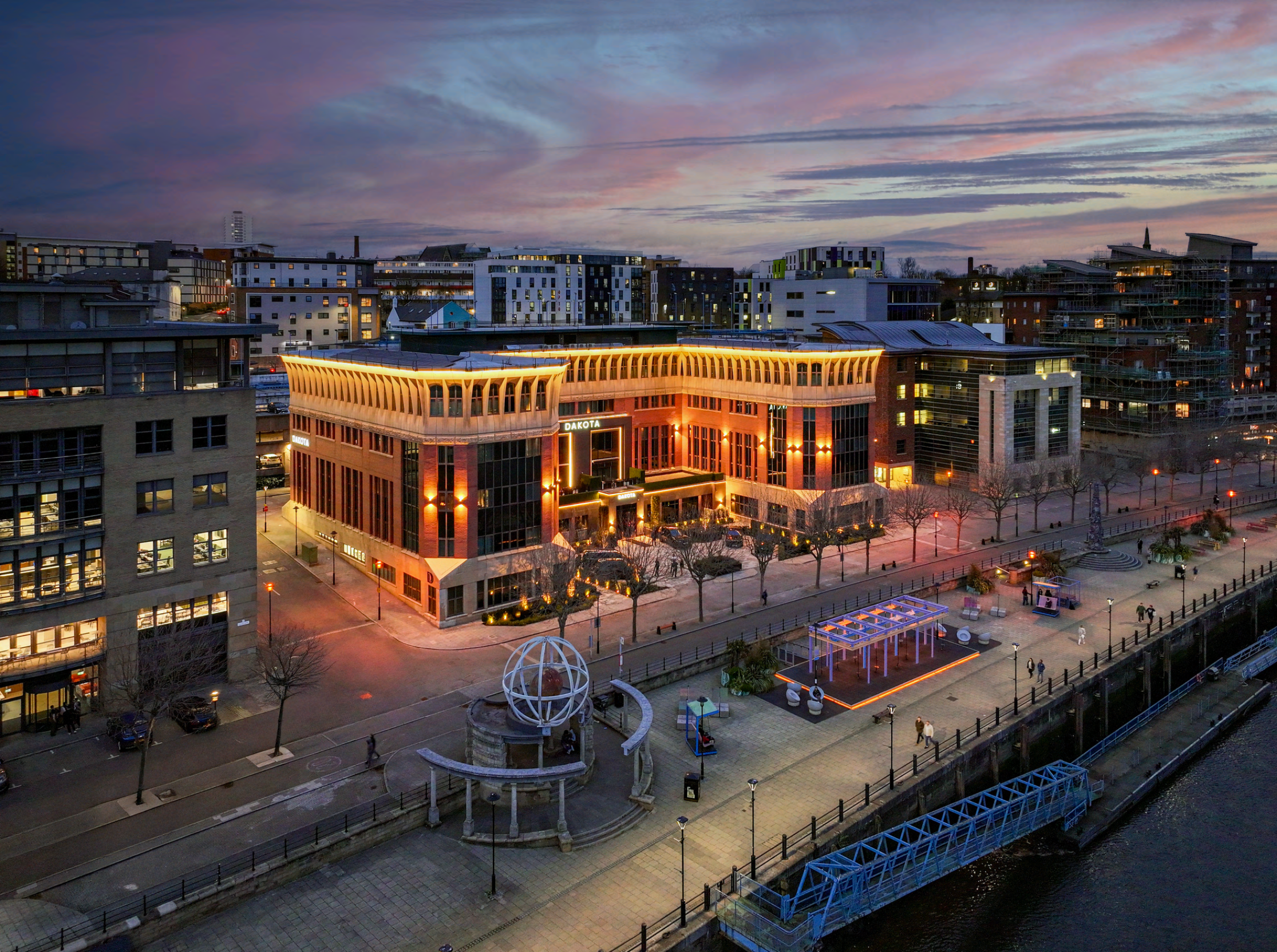 Exterior of Dakota Hotel Newcastle on the quayside